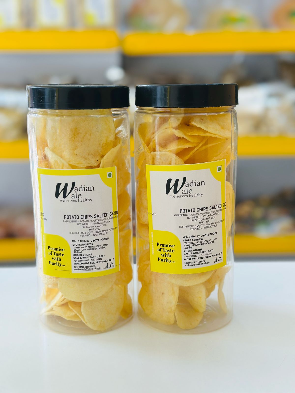 Potato Chips Salted Combo 2 packs of 100g each